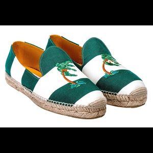 Stubbs & Woottoon Espadrilles Stripped Palm Tree